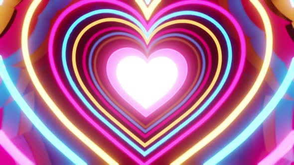 Neon Heart VJ Loop Background alt