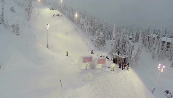 Snowboarding Competition At Ski Resort