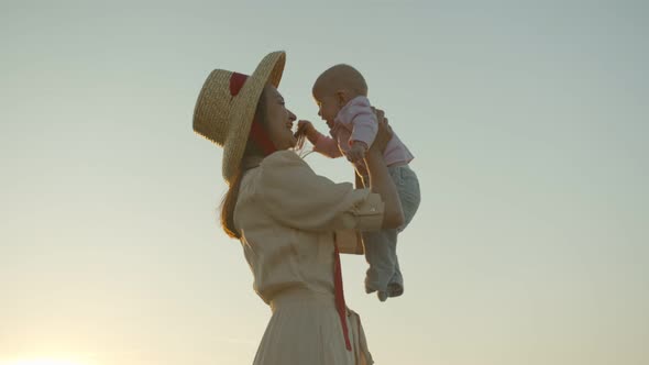 Mom Spends Time with Her Baby