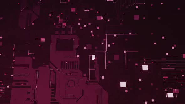Impressive animation shows data flow in a motherboard in pc