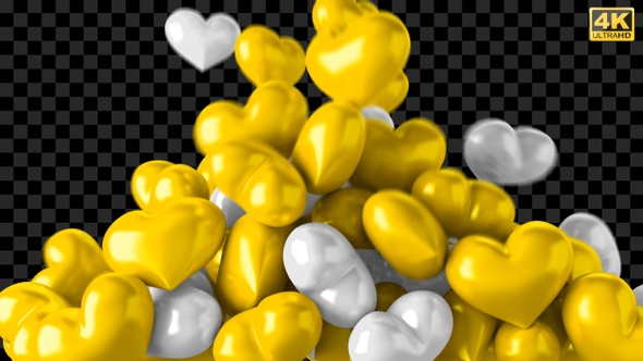 Heart Yellow and White Transition