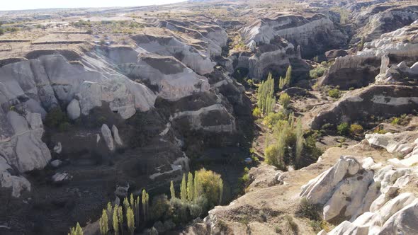 Cappadocia Landscape Aerial View. Turkey. Goreme National Park