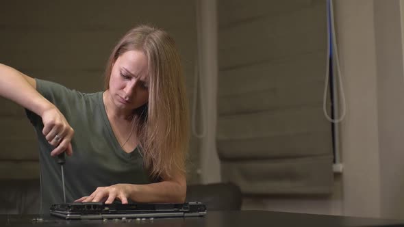 Girl Repairs Electronics