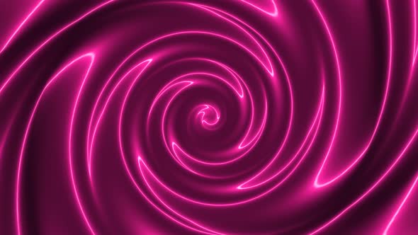 Abstract Pink Color Neon Twirl Motion Animated Background