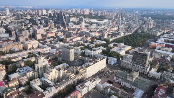 Kyiv, Ukraine Aerial View of the City. Kiev