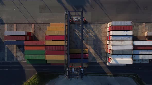 Container Warehouse Aerial View