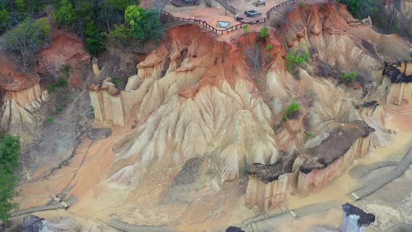 Phae Mueang Phi Rock Formation or Canyon in Phrae Province Thailand