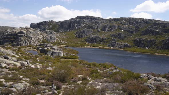 Lagoa Redonda landscape in Serra da Estrela, Portugal