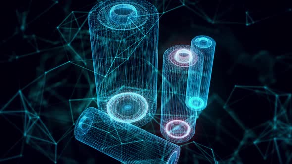 Battery Hologram Close Up 4k alt