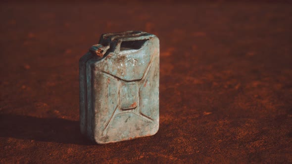 Old Rusty Fuel Canister in the Desert