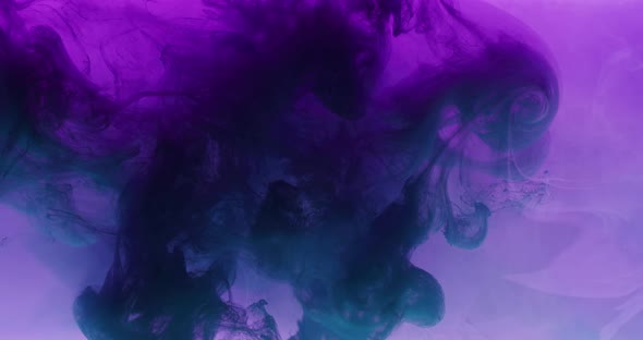 Color Smoke Cloud Ink Water Swirl Neon Purple Blue