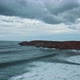 Drone shoots the waves around wild coastal area - VideoHive Item for Sale