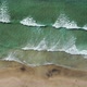 Top down view on the tropical sand Beach with Splashing Sea Waves,Norway - VideoHive Item for Sale