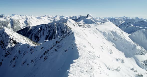 Snow capped mountain during winter 4k