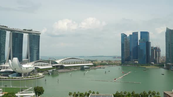 Time lapse of Building in Singapore city