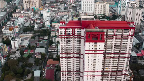 Siam and Rachathewi Districts Aerial Views, Rooftop Bar, in Bangkok, Thailand