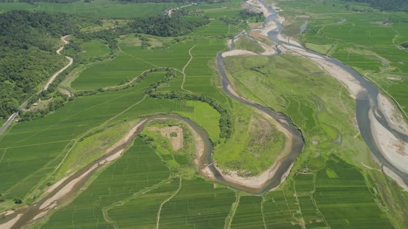 Landscape with Rice Terrace Field Philippines Luzon