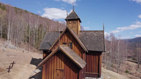 Uvdal Stave Church(Stav Kirke)  Norway. One of 28 stave churches that are still standing. The old wo