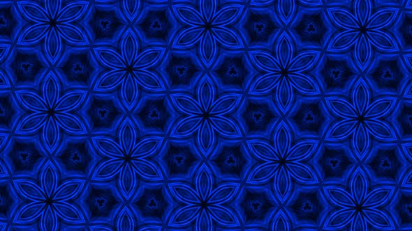 New Abstract Background Blue Color Hexagon Flower Pattern Animation