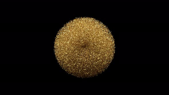 Glitter particles golden Circle 02