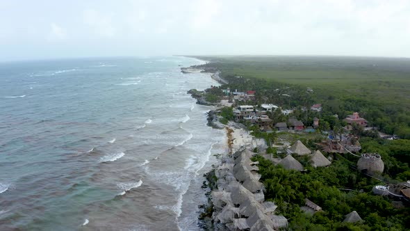 Aerial View of the Luxury Hotel Azulik in Tulum