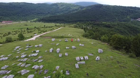 Stecak Medieval Tombstone Aerial V8