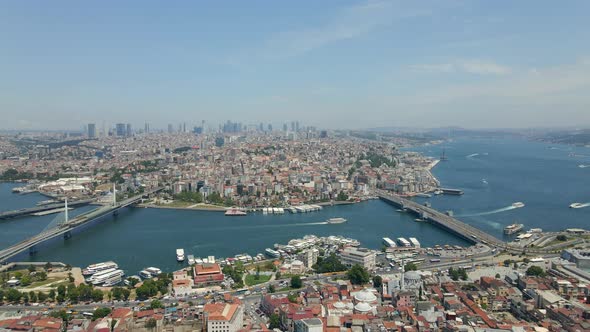 Istanbul's Golden Horn and its bridges