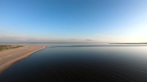 The calmness of the North Sea and the beach as seen from Langeoog, North Germany