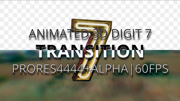 Animated digit 7 transition UHD 60fps