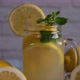 4K - Glass with natural lemon juice - VideoHive Item for Sale