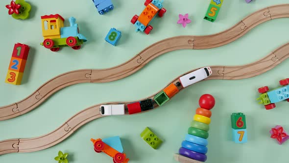 Childish Toy Wooden Railway