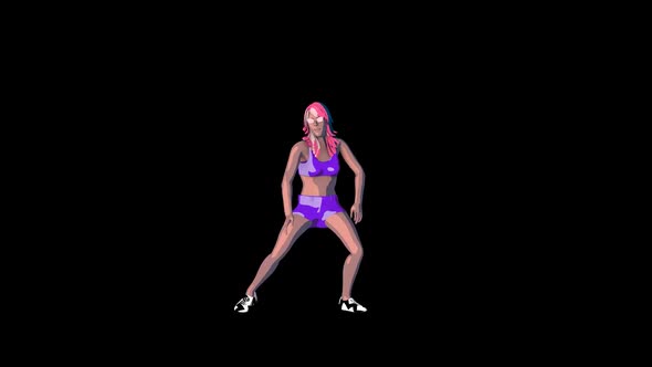 3D Sketch Party Dancer Girl
