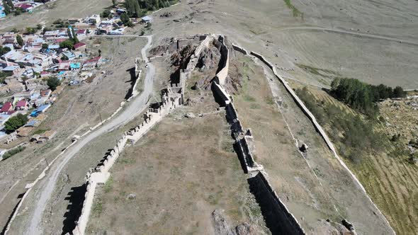 aerial view historical castle