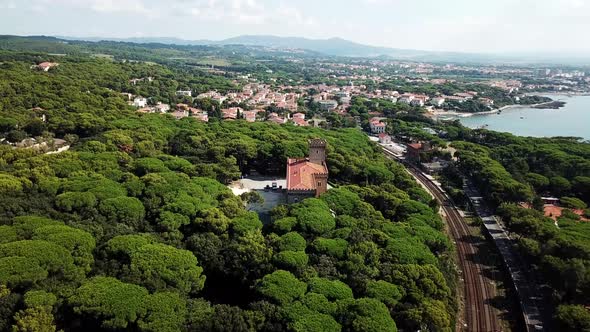 Pasquini Castle in Castiglioncello, Tuscany Italy.