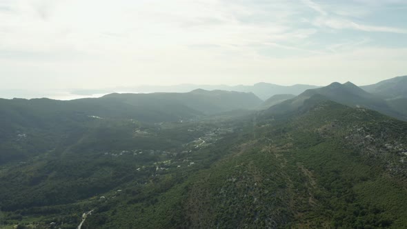 Aerial View Mountains of Croatia