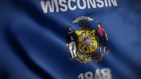 Wisconsin State Flag Angle