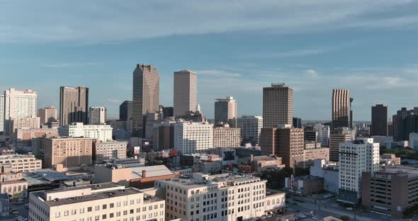 Aerial of New Orleans cityscape