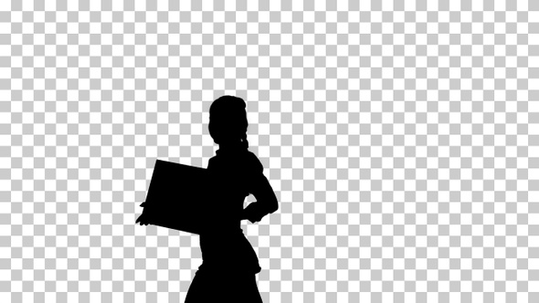 Silhouette girl, Alpha Channel