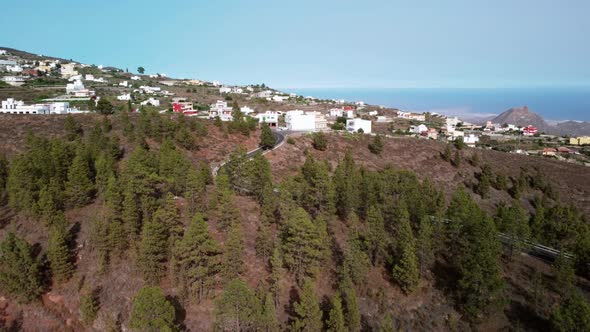 Drone view: road of Arona in Tenerife