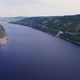 Amazing Landscape with Wide River Aerial View in Summer - VideoHive Item for Sale