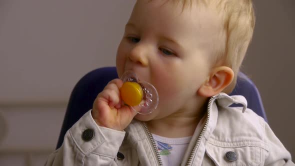 Portrait of a Blonde Little Boy alt