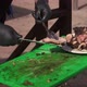 Cutting the Finished Meat in Slow Motion - VideoHive Item for Sale