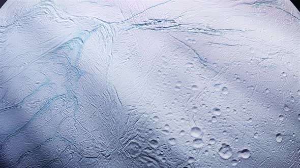 Enceladus, the sixth-largest Moon of Saturn.