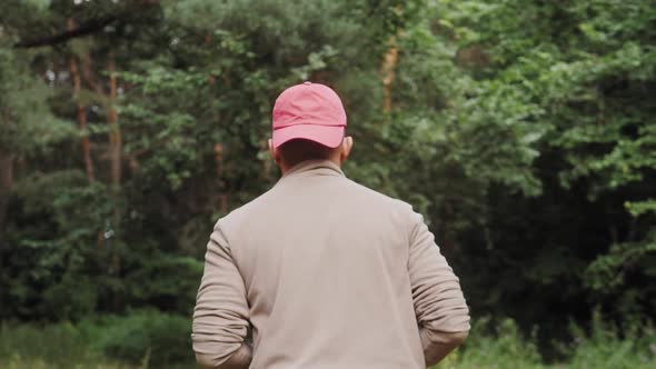 Healthy Asian Man Running in the Park in Morning, Runner in Forest, Korean Marathon, Healthy