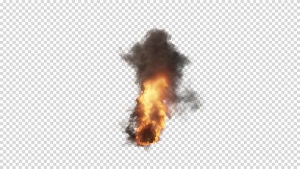 Explosion with ongoing Flames alt