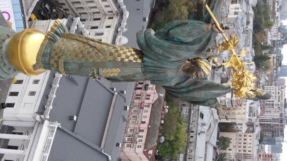 Vertical Video Kyiv Ukraine Independence Square Maidan