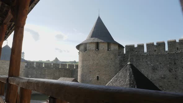 Tower seen from a corridor