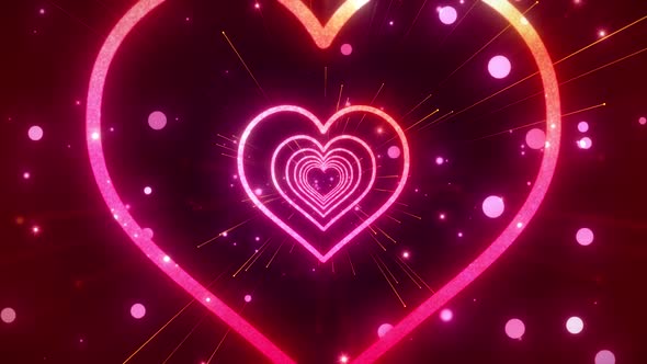 Romantic Pink Love Advance Loop Background