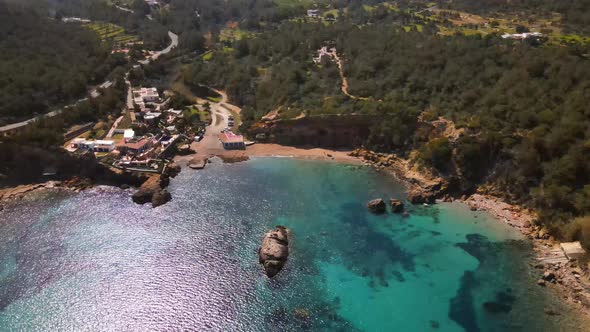 Cala Xarraca beach in Ibiza, Spain