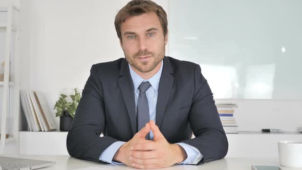 Businessman Talking During Online Video Chat